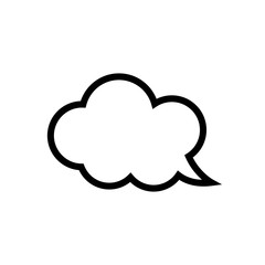 bubble speak icon trendy flat design
