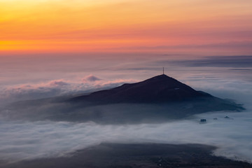 Mount Mashuk from the top of Mount Beshtau