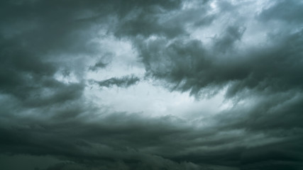 grey storm rain clouds or nimbus on sky