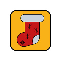 merry christmas sock decorative icon