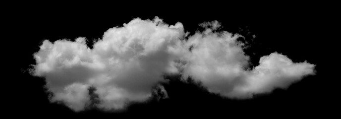 White cloud isolated on black background,Textured smoke,brush effect