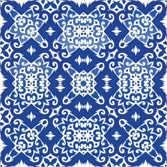 Fototapeta premium Traditional ornate portuguese azulejo.