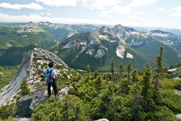 Fototapeta premium Yak and Nak peak hike in Coquihalla Summit Recreation Area