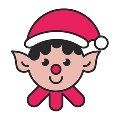 cute santa helper christmas character