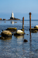 The lighthouse in the sea