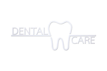 healthy tooth with dental care word - teeth cartoon paper cut style