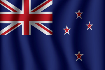Flag of New Zealand. New Zealand Icon vector illustration eps10.