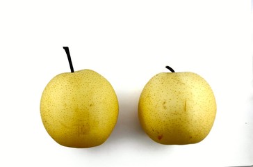 pears isolated on white background