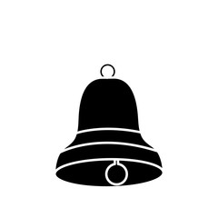 silhouette of bell christmas isolated icon vector illustration design