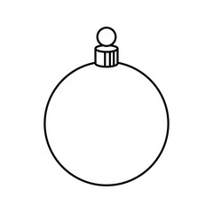 ball christmas decoration line style vector illustration design