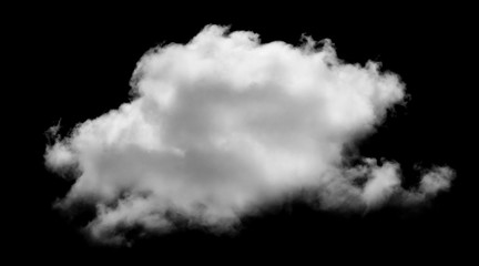 White cloud isolated on black background,Textured smoke,brush effect