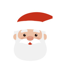 head santa claus character of merry christmas vector illustration design