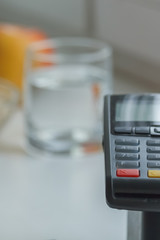 payment terminal by credit card, Breakfast payment