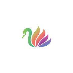 abstract colorful swan logo