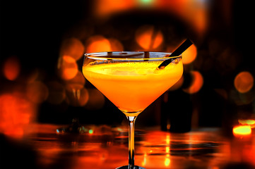 cocktails collection isolated on background.