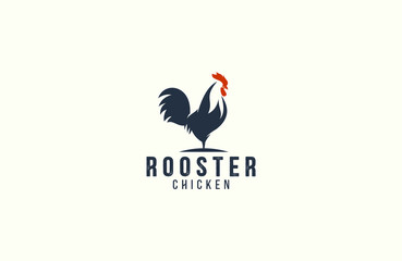 Amazing rooster logo design vector - obrazy, fototapety, plakaty