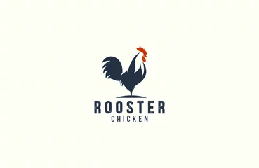 Foto op Plexiglas Amazing rooster logo design vector © art_bee8