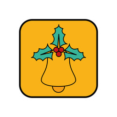 merry christmas bell decoration icon