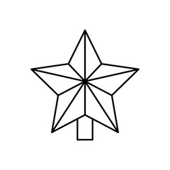 star decoration christmas line style vector illustration design