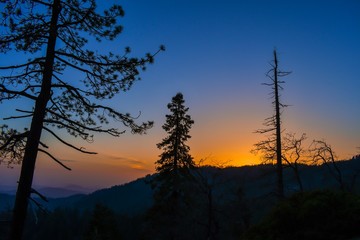 Sunset in Sequoia National Park