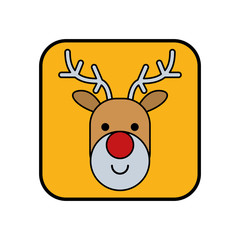 happy merry christmas reindeer character