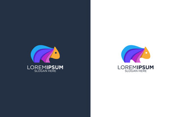 Fototapeta na wymiar Colorful wombat logo design vector
