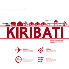 Kiribati travel destination grand vector illustration.