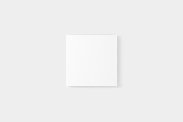 Square Business Card White Blank Mockup