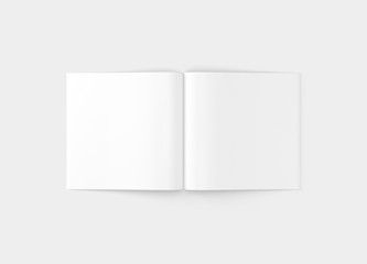 Square Brochure Magazine White Blank Mockup