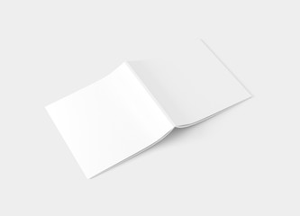 Square Brochure Magazine White Blank Mockup
