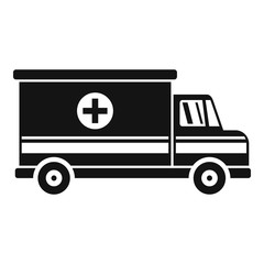 Ambulance van icon. Simple illustration of ambulance van vector icon for web design isolated on white background