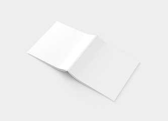 Square Brochure Magazine White Blank Mockup