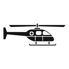 Alert ambulance helicopter icon. Simple illustration of alert ambulance helicopter vector icon for web design isolated on white background