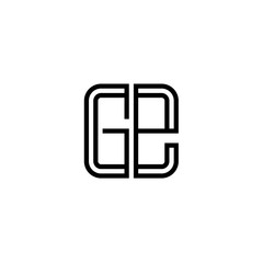 Letter GE logo icon design template elements