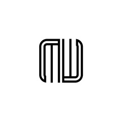 Letter MW logo icon design template elements