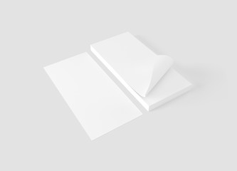 Dl Flyer Blank White Mockup