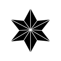 silhouette of star decoration christmas isolated icon vector illustration design