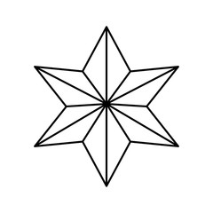 Obraz premium star decoration christmas line style vector illustration design