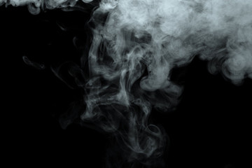Abstract powder or smoke isolated on black background