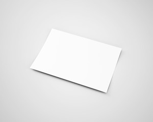 A4 landscape Horizontal Flyer White Blank Mockup