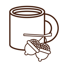 seed acorn autumn nature icon