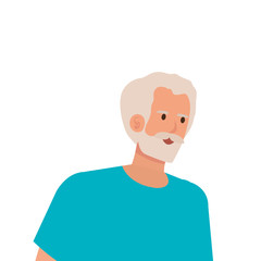 old man elegant avatar character vector illustration design