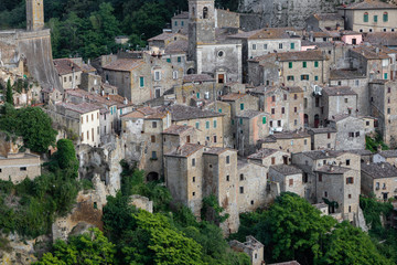 Fototapeta na wymiar Sorano Village in Tuscany Italy