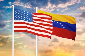 Obraz premium Relationship between the USA and the Venezuela