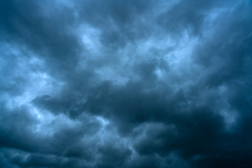 Dark thunderstorm clouds