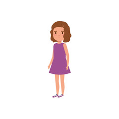 cute little girl avatar character vector illustration design