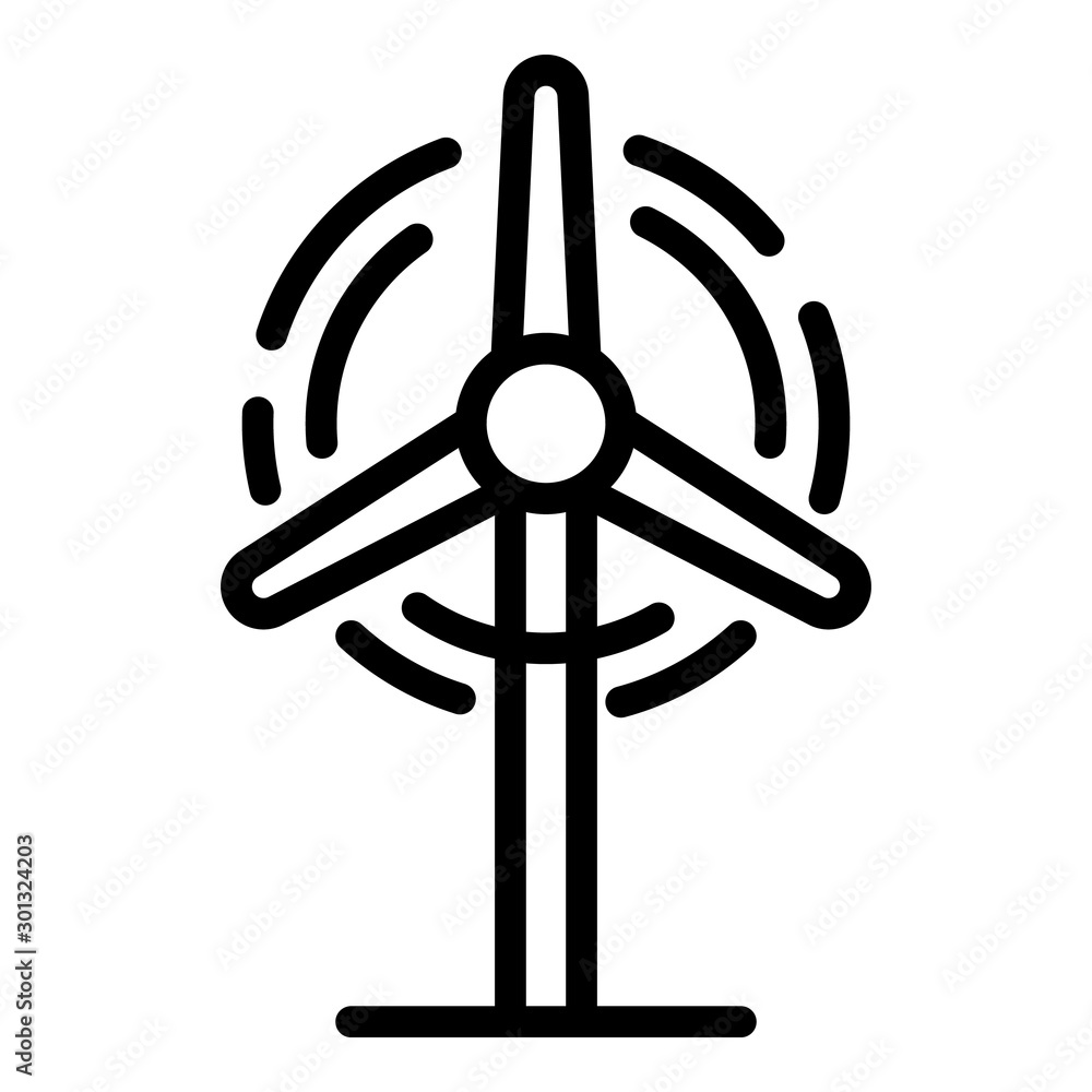 Aufkleber wind turbine icon. outline wind turbine vector icon for web design isolated on white background