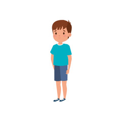 cute little boy avatar character vector illustration design