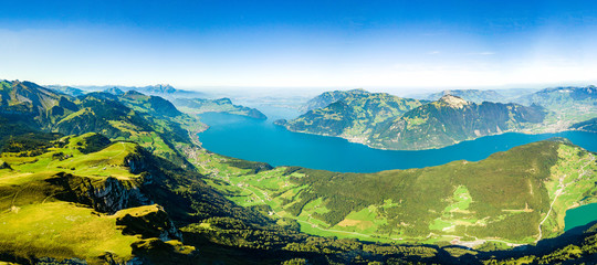 Fototapeta na wymiar Lake Lucerne view from Rigi Mountain