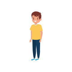 cute little boy avatar character vector illustration design